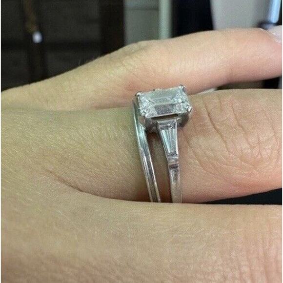 Vintage Tiffany 1ct Diamond VVS1 Faces Up Very White - Picture 5 of 14